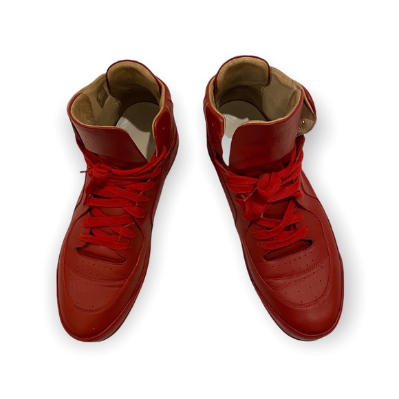 Maison Margiela Mens Red High Top Sneakers - Picture 5 of 11